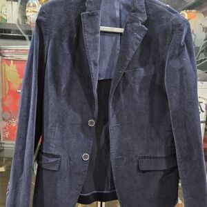 Tommy Hilfiger Dark Blue Velvet Blazer